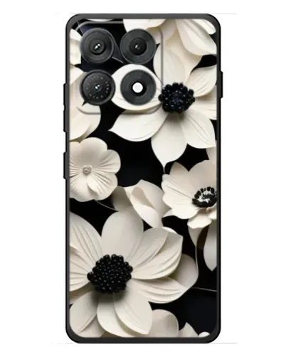 Чехол для Motorola Edge 70 Max с картинкой «Объемные белые цветы»