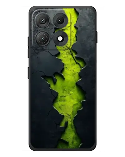 Чехол для Motorola Edge 70 Max с картинкой «Салатовый разлом скалы»