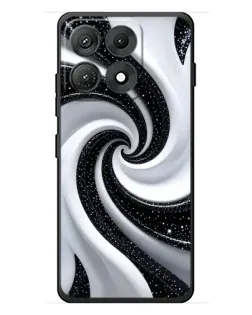 Чехол для Motorola Edge 70 Max с картинкой «Черно-белая спираль» Чехол для Motorola Edge 70 Max с картинкой «Черно-белая спираль»