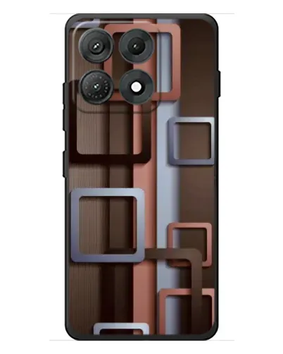 Чехол для Motorola Edge 70 Max с картинкой «Коричневые объемные квадраты»