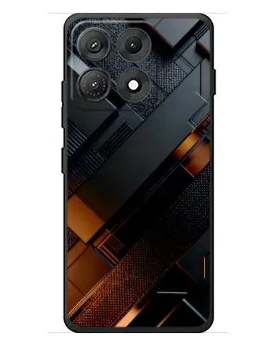 Чехол для Motorola Edge 70 Max с картинкой «Черные геометрические блоки»