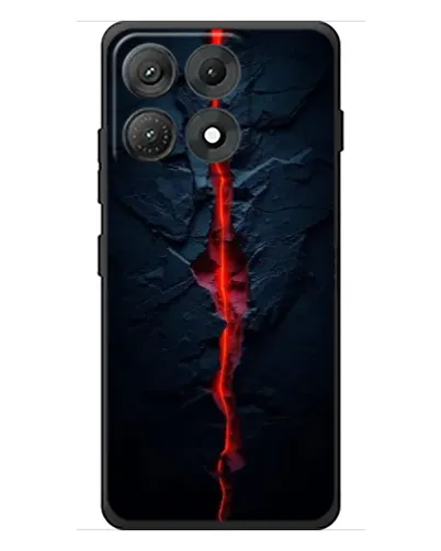 Чехол для Motorola Edge 70 Max с картинкой «Kрасная лавовая трещина»
