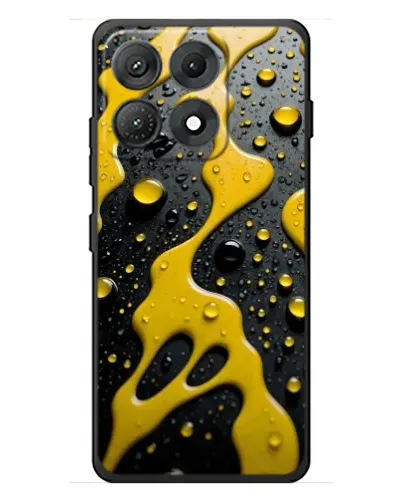Чехол для Motorola Edge 70 Max с картинкой «Жидкое желтое золото»