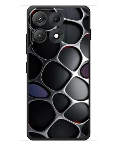 Чехол для Motorola Edge 70 Max с картинкой «Объемная темная решетка»