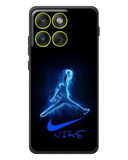 Чехол для Motorola Edge 70 с картинкой «Jordan Neon Blue»
