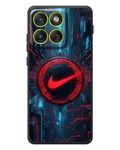 Чехол для Motorola Edge 70 с картинкой «Техногенный стиль Nike»
