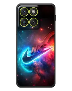 Чехол для Motorola Edge 70 с картинкой «Огненный логотип Nike»