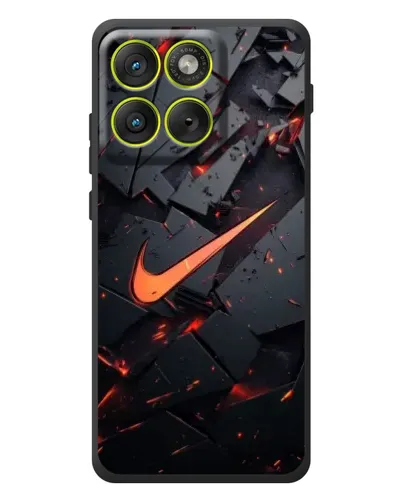 Чехол для Motorola Edge 70 с картинкой «Nike — эффект разломов»