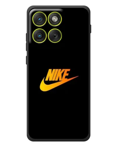 Чехол для Motorola Edge 70 с картинкой «Золотой логотип Nike»