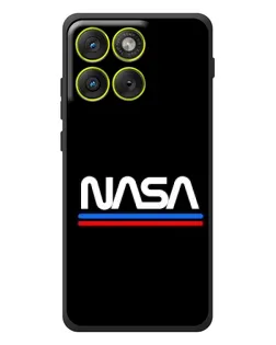 Чехол для Motorola Edge 70 с картинкой «NASA — классика Red Blue»