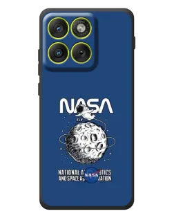 Чехол для Motorola Edge 70 с картинкой «NASA — лунная миссия»