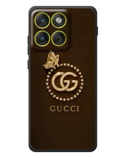 Чехол для Motorola Edge 70 с картинкой «Gucci — золотая бабочка»
