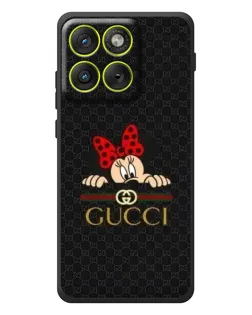 Чехол для Motorola Edge 70 с картинкой «Минни Маус Gucci — черный»