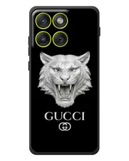 Чехол для Motorola Edge 70 с картинкой «Gucci — серебряный лев»