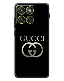 Чехол для Motorola Edge 70 с картинкой «Gucci — золото на черном»