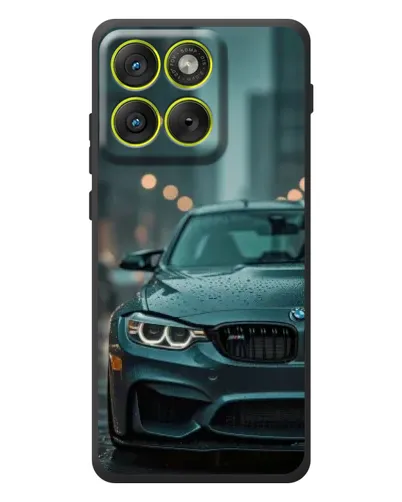 Чехол для Motorola Edge 70 с картинкой «BMW в огнях города»