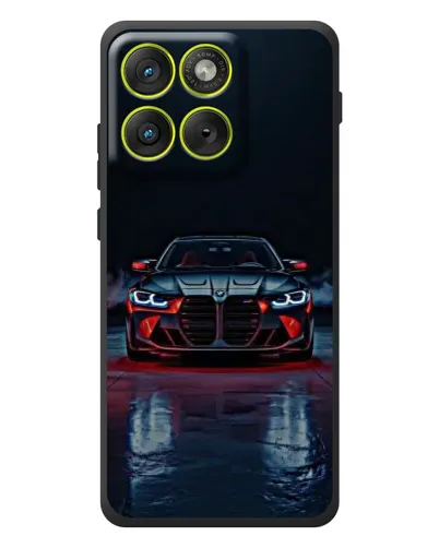 Чехол для Motorola Edge 70 с картинкой «BMW на мокрой дороге»