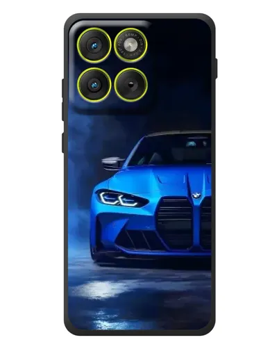 Чехол для Motorola Edge 70 с картинкой «Голубая BMW M4»