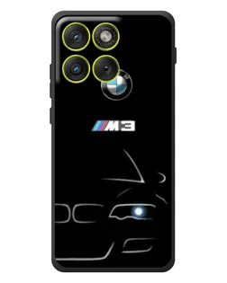 Чехол для Motorola Edge 70 с картинкой «Минималистичный принт BMW M3»