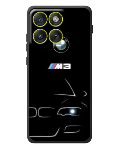 Чехол для Motorola Edge 70 с картинкой «Минималистичный принт BMW M3»