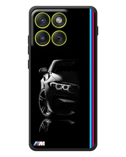Чехол для Motorola Edge 70 с картинкой «Силуэт BMW в темноте»