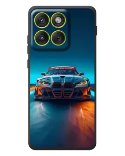 Чохол для Motorola Edge 70 з картинкою «BMW — вогні неону»