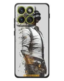 Чехол для Motorola Edge 70 с картинкой «PUBG — боец в пыли»