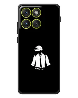 Чехол для Motorola Edge 70 с картинкой «PUBG — белый шлем»