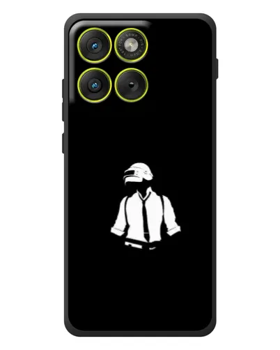 Чехол для Motorola Edge 70 с картинкой «PUBG — белый шлем»