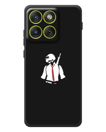 Чехол для Motorola Edge 70 с картинкой «PUBG — силуэт воина»