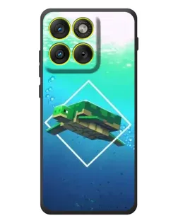 Чехол для Motorola Edge 70 с картинкой «Черепаха Minecraft»