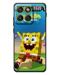 Чехол для Motorola Edge 70 с картинкой «Губка Боб Minecraft»