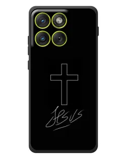 Чехол для Motorola Edge 70 с картинкой «Графический крест Jesus» Чехол для Motorola Edge 70 с картинкой «Графический крест Jesus»