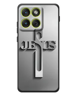Чехол для Motorola Edge 70 с картинкой «Металлический крест Jesus» Чехол для Motorola Edge 70 с картинкой «Металлический крест Jesus»