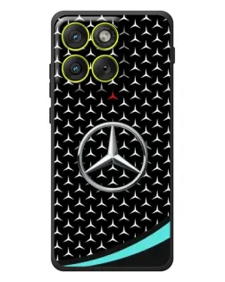 Чехол для Motorola Edge 70 с картинкой «Mercedes — бирюзовый акцент»