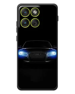 Чехол для Motorola Edge 70 с картинкой «Audi в неоне»