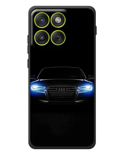 Чехол для Motorola Edge 70 с картинкой «Audi в неоне»