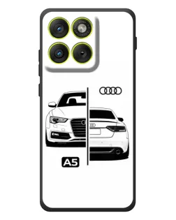 Чехол для Motorola Edge 70 с картинкой «Audi — контрастный дизайн»