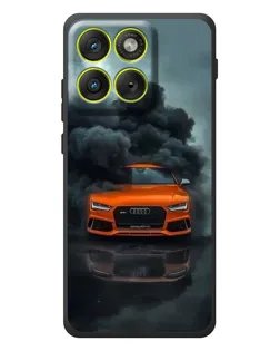 Чехол для Motorola Edge 70 с картинкой «Audi в облаках дыма»
