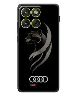 Чехол для Motorola Edge 70 с картинкой «Графика — пантера и Audi»