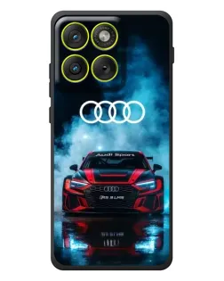 Чехол для Motorola Edge 70 с картинкой «Audi Sport — неон»