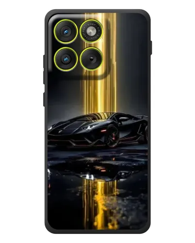 Чехол для Motorola Edge 70 с картинкой «Ночной Lamborghini драйв»