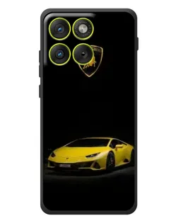 Чехол для Motorola Edge 70 с картинкой «Lamborghini желтый акцент»