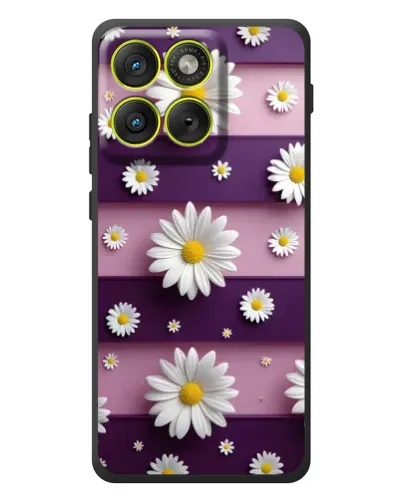 Чехол для Motorola Edge 70 с картинкой «Ромашки на фиолетовом» Чехол для Motorola Edge 70 с картинкой «Ромашки на фиолетовом»