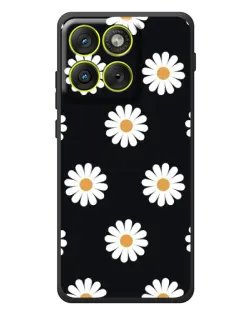 Чехол для Motorola Edge 70 с картинкой «Ромашки на черном» Чехол для Motorola Edge 70 с картинкой «Ромашки на черном»