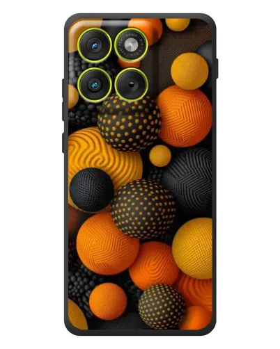 Чехол для Motorola Edge 70 с картинкой «Объемные оранжевые сферы» Чехол для Motorola Edge 70 с картинкой «Объемные оранжевые сферы»
