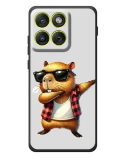 Чехол для Motorola Edge 70 с картинкой «Капибара рэпер даб»