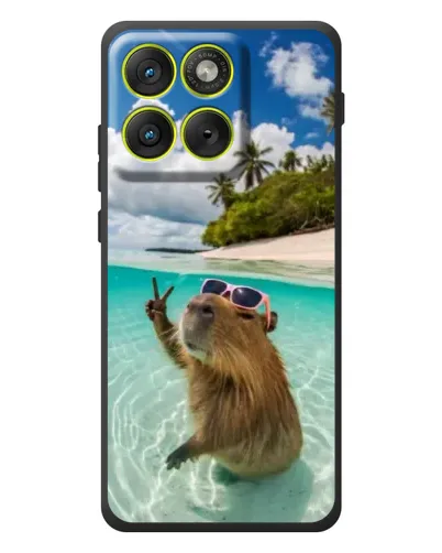 Чехол для Motorola Edge 70 с картинкой «Капибара на море» Чехол для Motorola Edge 70 с картинкой «Капибара на море»
