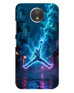 Чехол для Motorola Moto C (XT1750) с картинкой «Jordan Gold Jumpman»