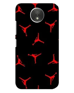 Чехол для Motorola Moto C (XT1750) с картинкой «Jordan Red Pattern»